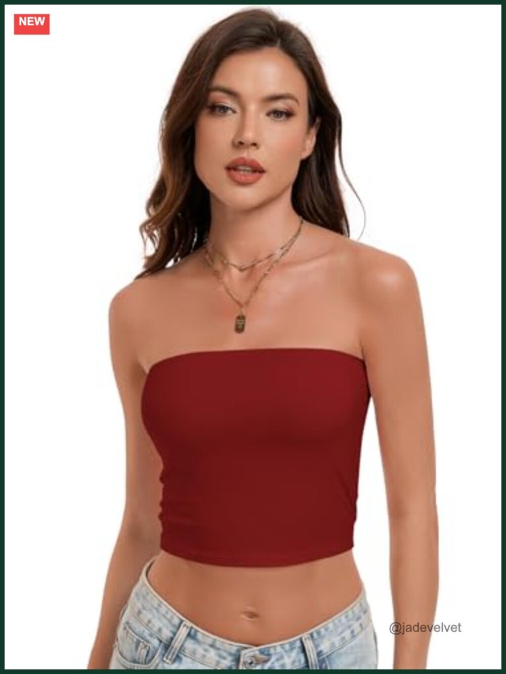 Womens Strapless Tube Top Bandeau Sleeveless Crop Tank Top Summer